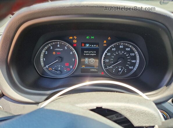 KMHH55LC4LU146367 2020 HYUNDAI ELANTRA Blue Widok zestawu wskaźników