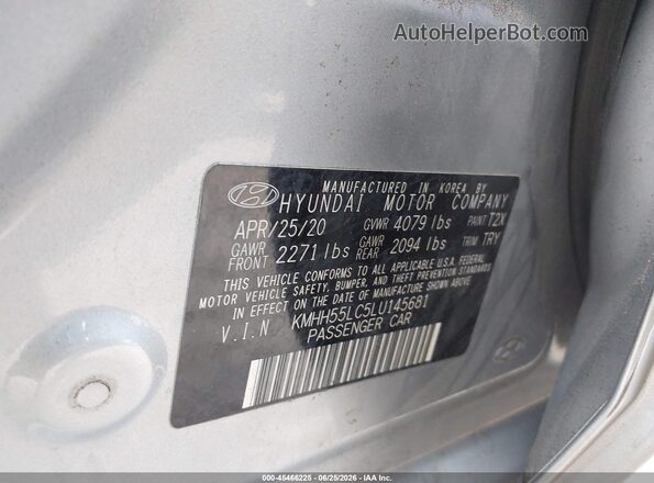 KMHH55LC5LU145681 2020 HYUNDAI ELANTRA GT Silver ძრავის განყოფილების ხედი