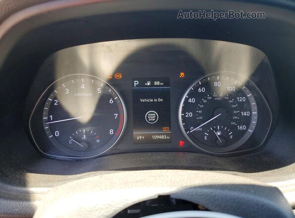 KMHH55LC9JU042230 2018 HYUNDAI ELANTRA Blue Սարքավորումների վահանակի տեսք