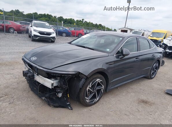 KMHL14JA0RA353883 2024 HYUNDAI SONATA Gray წინა მარცხენა ხედი სამი მეოთხედიდან