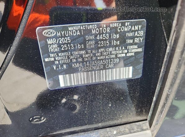 KMHL14JA5SA501239 2025 HYUNDAI SONATA Black 