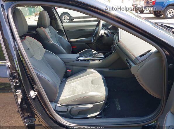 KMHL14JC3PA253372 2023 HYUNDAI SONATA Black წინა სალონის ხედი
