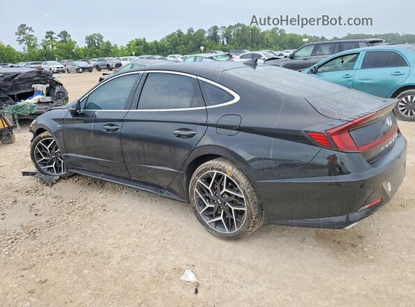 KMHL14JC8NA223295 2022 HYUNDAI SONATA Black უკანა მარცხენა