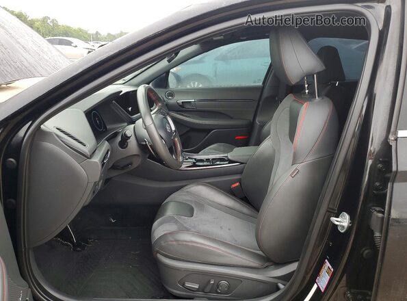 KMHL14JC8NA223295 2022 HYUNDAI SONATA Black წინა სალონის ხედი