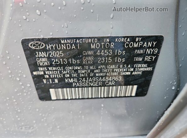 KMHL24JA9SA484863 2025 HYUNDAI SONATA Gray Շարժիչի բաժամունքի տեսք