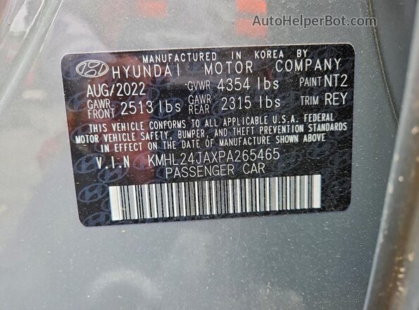 KMHL24JAXPA265465 2023 HYUNDAI SONATA Gray Вид підкапотного простору