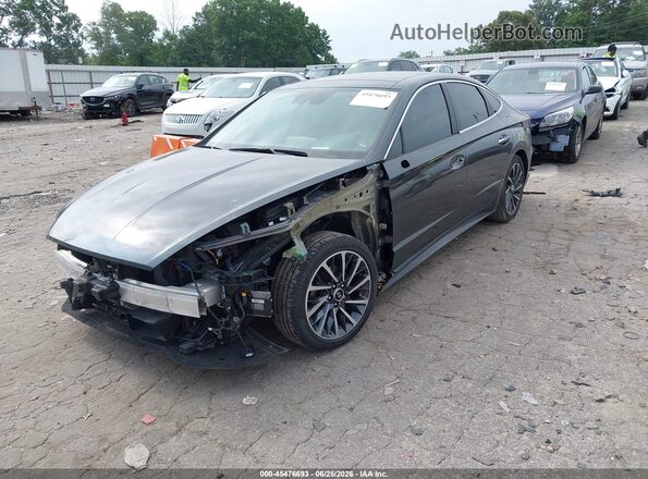 KMHL34J28MA155192 2021 HYUNDAI SONATA Gray Հետևի աջ