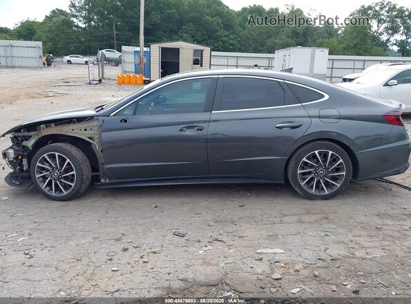 KMHL34J28MA155192 2021 HYUNDAI SONATA Gray Սալոնի 360 աստիճան տեսք