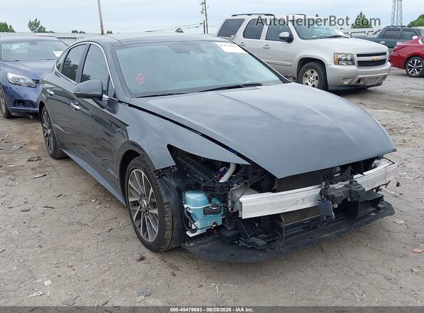 KMHL34J28MA155192 2021 HYUNDAI SONATA Gray 