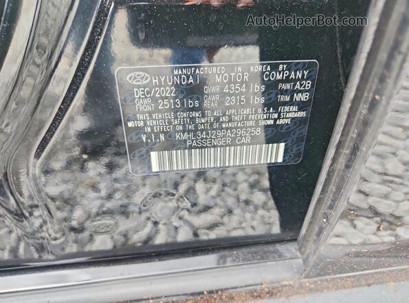 KMHL34J29PA296258 2023 HYUNDAI SONATA Black Engine compartment view