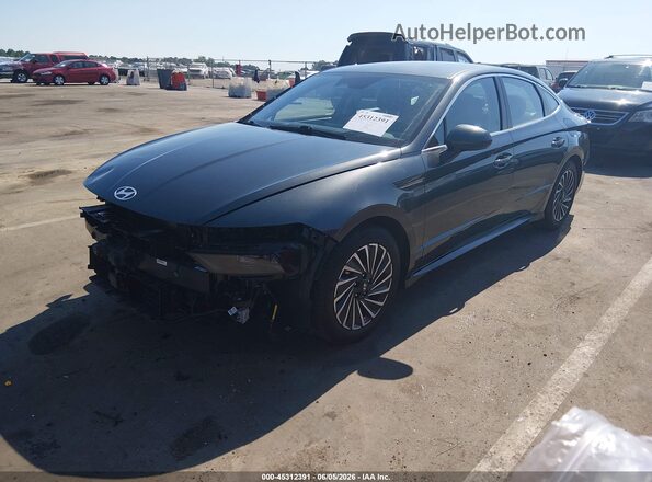 KMHL34JJ2RA096218 2024 HYUNDAI SONATA HYBRID Gray Vista tres cuartos delantera izquierda