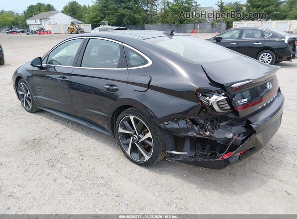 KMHL44J20PA313204 2023 HYUNDAI SONATA Black Հետևի ձախ