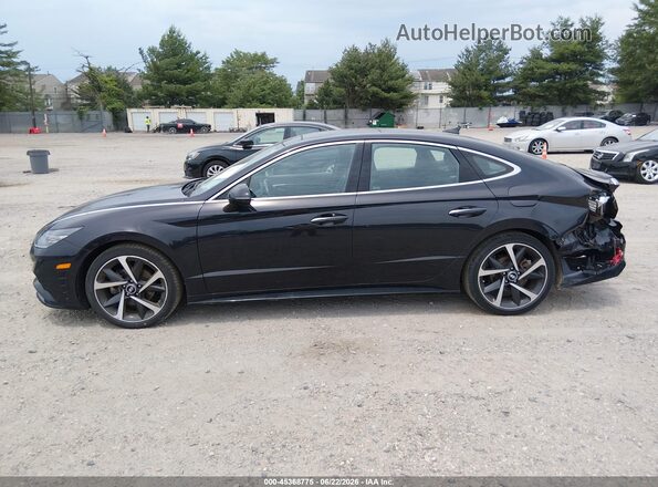 KMHL44J20PA313204 2023 HYUNDAI SONATA Black Սալոնի 360 աստիճան տեսք