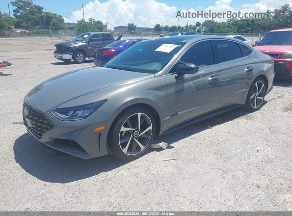 KMHL44J22PA263499 2023 HYUNDAI SONATA Gray Vista tres cuartos delantera izquierda