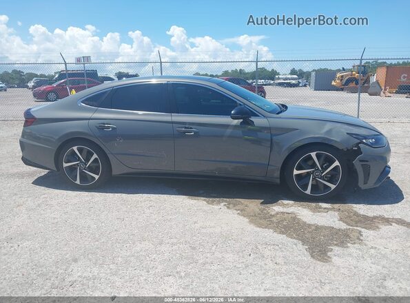 KMHL44J22PA263499 2023 HYUNDAI SONATA Gray Vista interior trasera