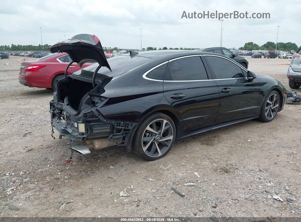KMHL44J22PA283347 2023 HYUNDAI SONATA Черный Задняя правая четверть