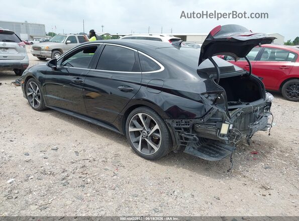 KMHL44J22PA283347 2023 HYUNDAI SONATA Черный Задняя левая четверть