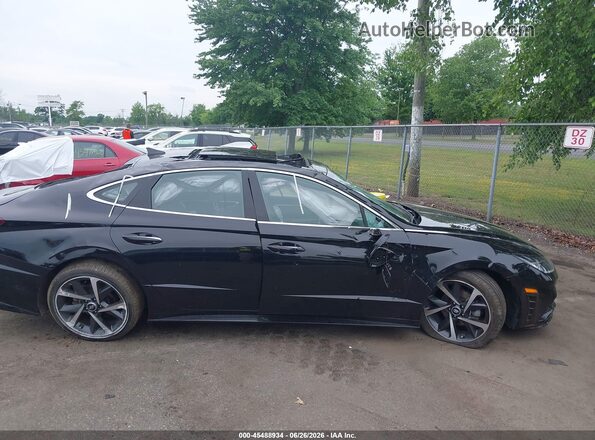 KMHL44J24PA254500 2023 HYUNDAI SONATA Black უკანა სალონის ხედი