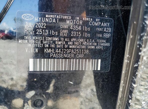 KMHL44J29PA251138 2023 HYUNDAI SONATA Black 