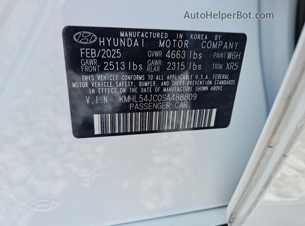 KMHL54JC0SA488809 2025 HYUNDAI SONATA White 