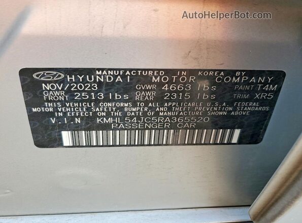 KMHL54JC5RA365520 2024 HYUNDAI SONATA Silver 