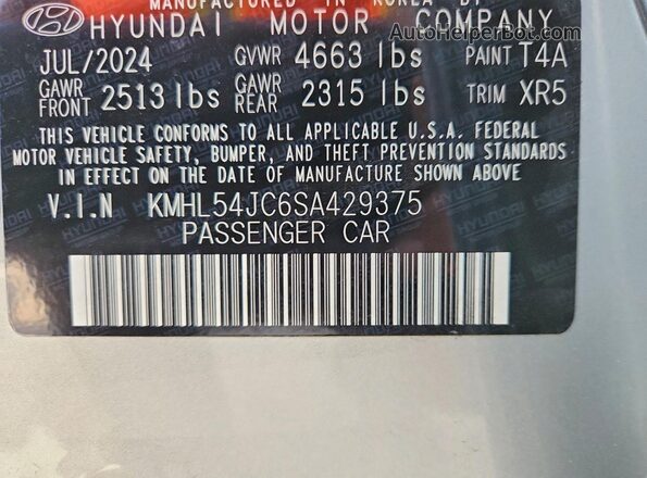 KMHL54JC6SA429375 2025 HYUNDAI SONATA Silver 