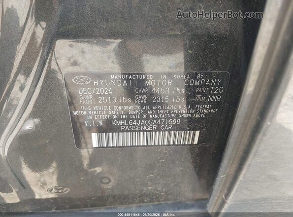 KMHL64JA0SA471598 2025 HYUNDAI SONATA Gray Vista del compartimento del motor