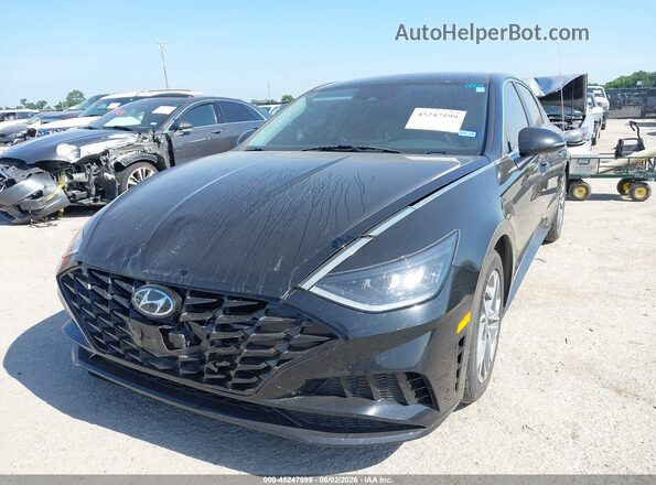 KMHL64JA1PA280540 2023 HYUNDAI SONATA Black Առջևի ձախ երեք քառորդ տեսարան