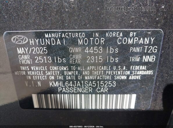 KMHL64JA1SA515253 2025 HYUNDAI SONATA Black 