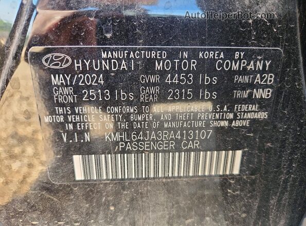 KMHL64JA3RA413107 2024 HYUNDAI SONATA Black Շարժիչի բաժամունքի տեսք
