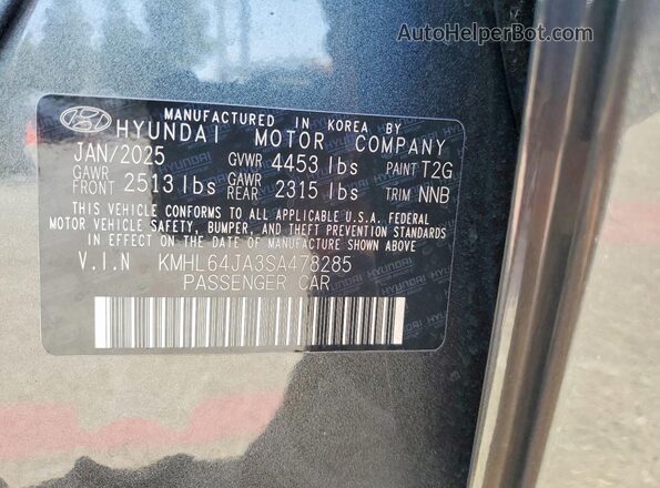 KMHL64JA3SA478285 2025 HYUNDAI SONATA Black 