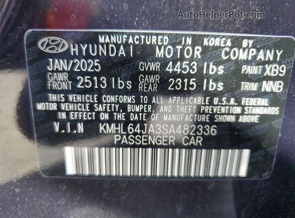 KMHL64JA3SA482336 2025 HYUNDAI SONATA Charcoal Вид підкапотного простору