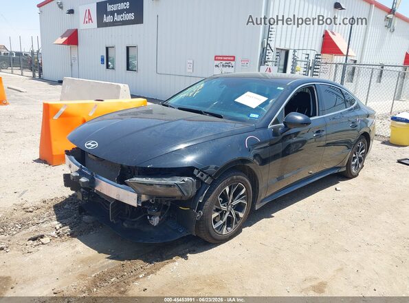KMHL64JA4RA420910 2024 HYUNDAI SONATA Black წინა მარცხენა ხედი სამი მეოთხედიდან