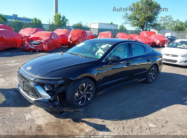 KMHL64JA4SA469675 2025 HYUNDAI SONATA Black წინა მარცხენა ხედი სამი მეოთხედიდან