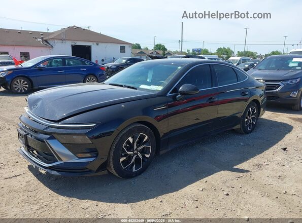 KMHL64JA4SA475735 2025 HYUNDAI SONATA Black Առջևի ձախ երեք քառորդ տեսարան