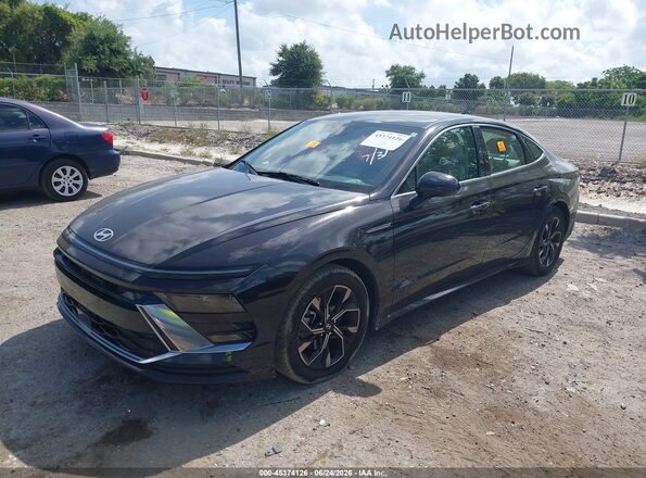 KMHL64JA6RA372813 2024 HYUNDAI SONATA Black წინა მარცხენა ხედი სამი მეოთხედიდან