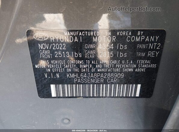 KMHL64JA8PA288909 2023 HYUNDAI SONATA Серый Вид подкапотного пространства