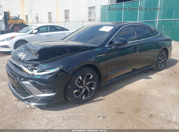 KMHL64JA9SA467307 2025 HYUNDAI SONATA Black Առջևի ձախ երեք քառորդ տեսարան