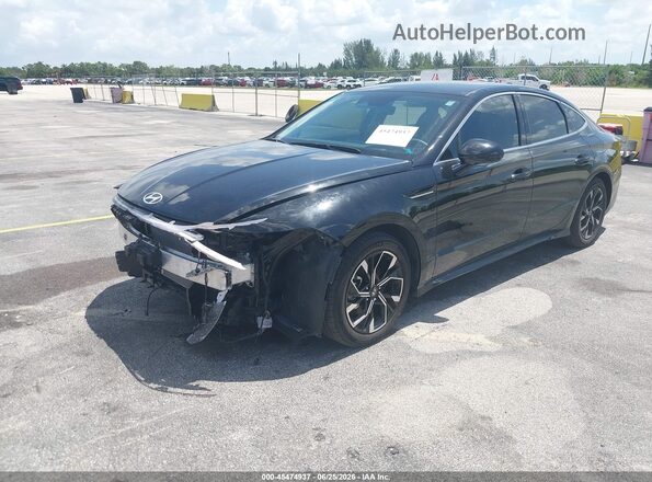 KMHL64JAXRA386682 2024 HYUNDAI SONATA Black Vista tres cuartos delantera izquierda