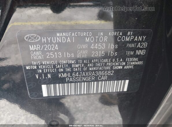 KMHL64JAXRA386682 2024 HYUNDAI SONATA Black Vista del compartimento del motor