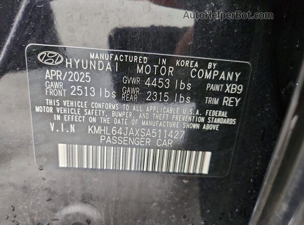 KMHL64JAXSA511427 2025 HYUNDAI SONATA Black 
