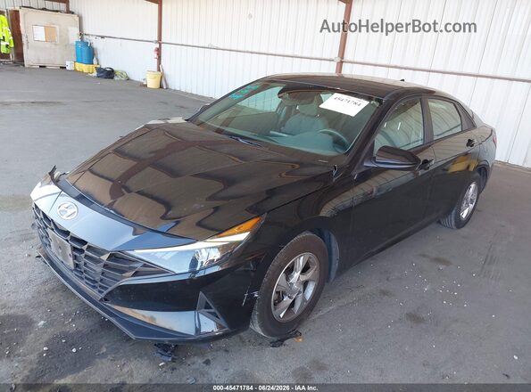 KMHLL4AG1MU177593 2021 HYUNDAI ELANTRA Черный Передняя левая четверть