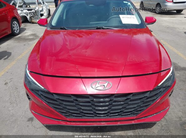 KMHLL4AG3NU308685 2022 HYUNDAI ELANTRA Red Widok zestawu wskaźników