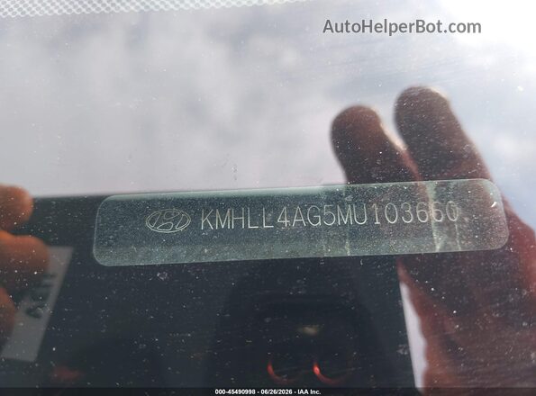 KMHLL4AG5MU103660 2021 HYUNDAI ELANTRA Gray ძრავის განყოფილების ხედი