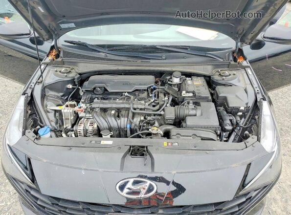 KMHLL4AG5NU309417 2022 HYUNDAI ELANTRA Black Widok wnętrza z tyłu