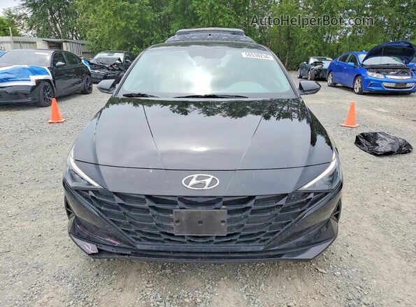 KMHLL4AG5NU309417 2022 HYUNDAI ELANTRA Black Widok z przodu