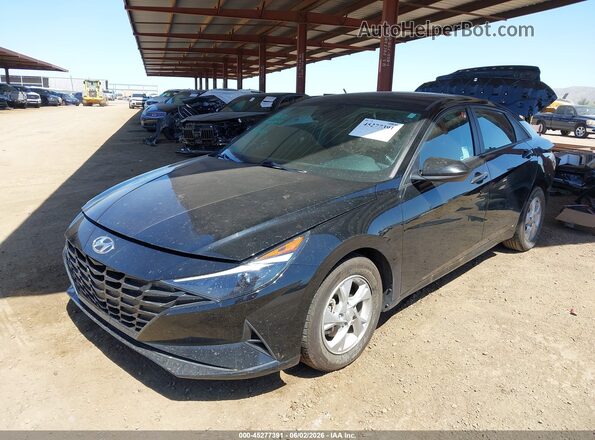 KMHLL4AG6MU156609 2021 HYUNDAI ELANTRA Black Առջևի ձախ երեք քառորդ տեսարան