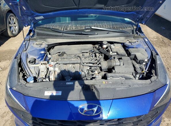 KMHLL4AG7PU499501 2023 HYUNDAI ELANTRA Blue Вид задньої частини салону