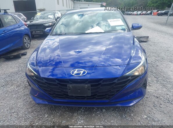 KMHLL4AG9MU181293 2021 HYUNDAI ELANTRA Blue Vista del cuadro de instrumentos