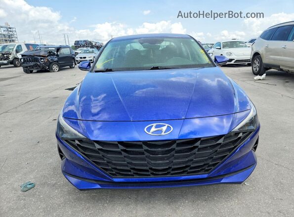 KMHLL4AG9NU217677 2022 HYUNDAI ELANTRA Blue Вид спереду